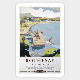 Rothesay, Isle of Bute, Scotland - Vintage Railway Travel Poster - 1948-1960 Sticker